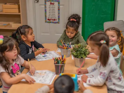 A Little Thinkers ABC student completes a fine motor craft activity that supports focus, coordination, and early learning skills.