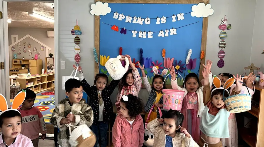 Little Thinkers ABC students celebrating a spring classroom event